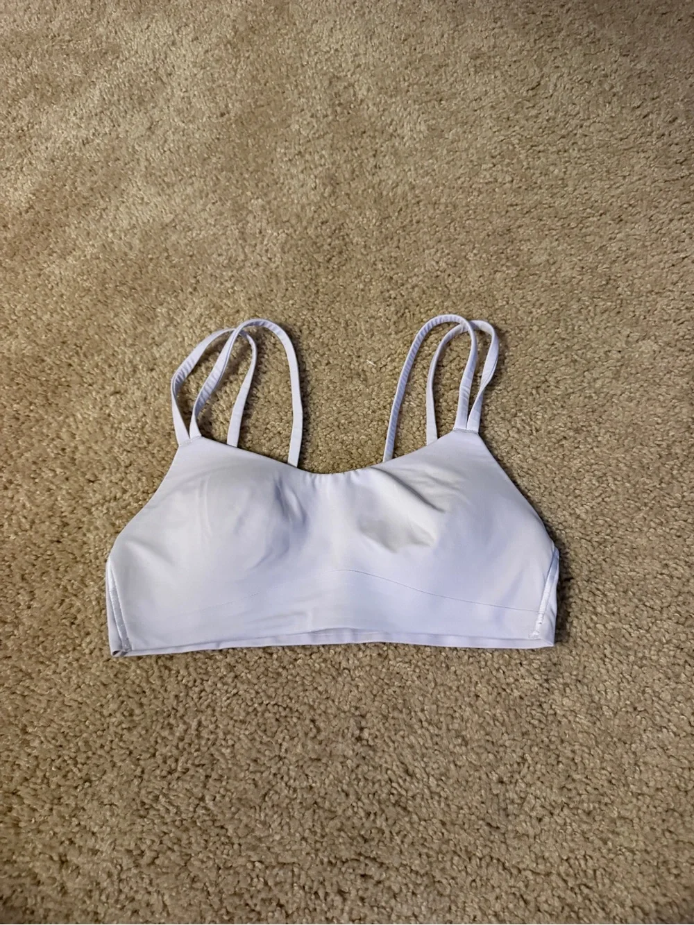 lululemon athletica White Double-Strap Light Support Sports Bra
